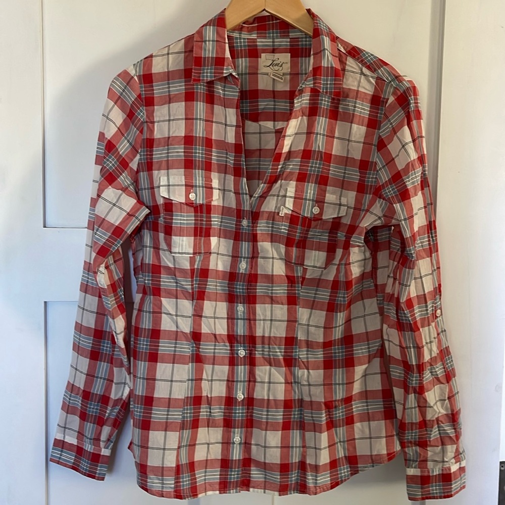 Levi’s red white blue western shirt